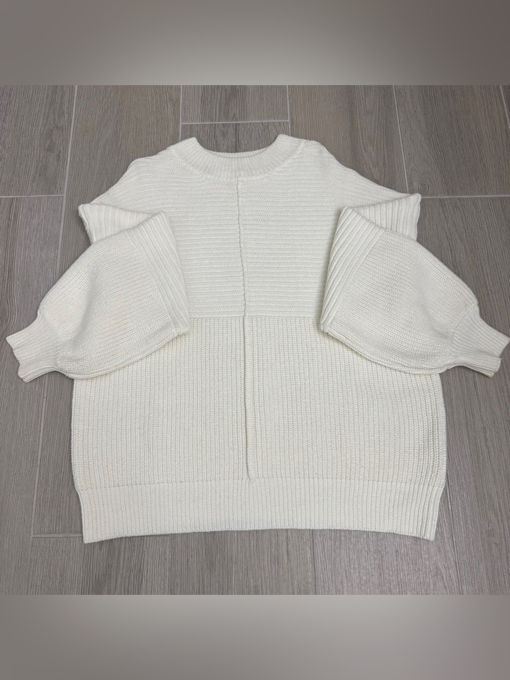 Altar'd State White Waffle-Knit Crew Sweater 🤍
